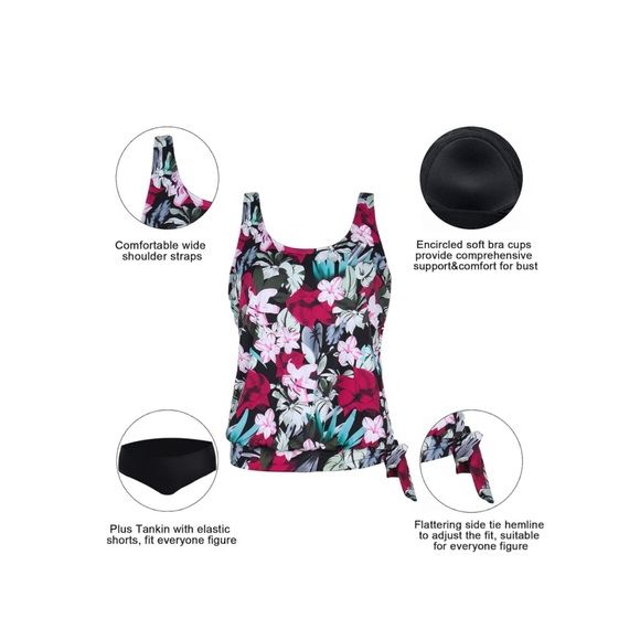 NWT Tankini Swimsuit Top Size 18 - Picture 4 of 7